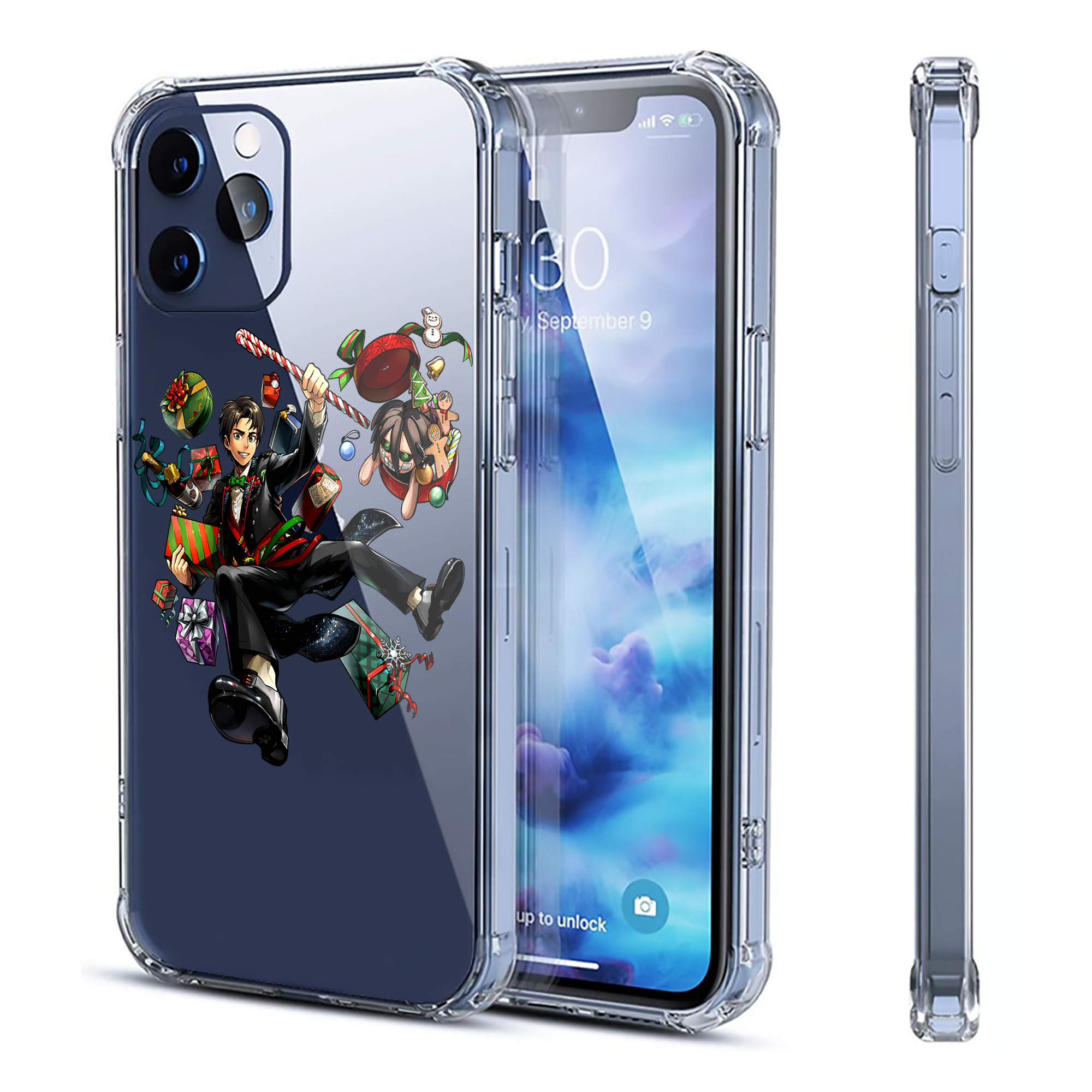 （画像用） 進撃の巨人 エレン･イェーガー Attack on Titan Eren Jäger 【iPhone 12シリーズ対応】透明スマホケース（クリアソフトケース）